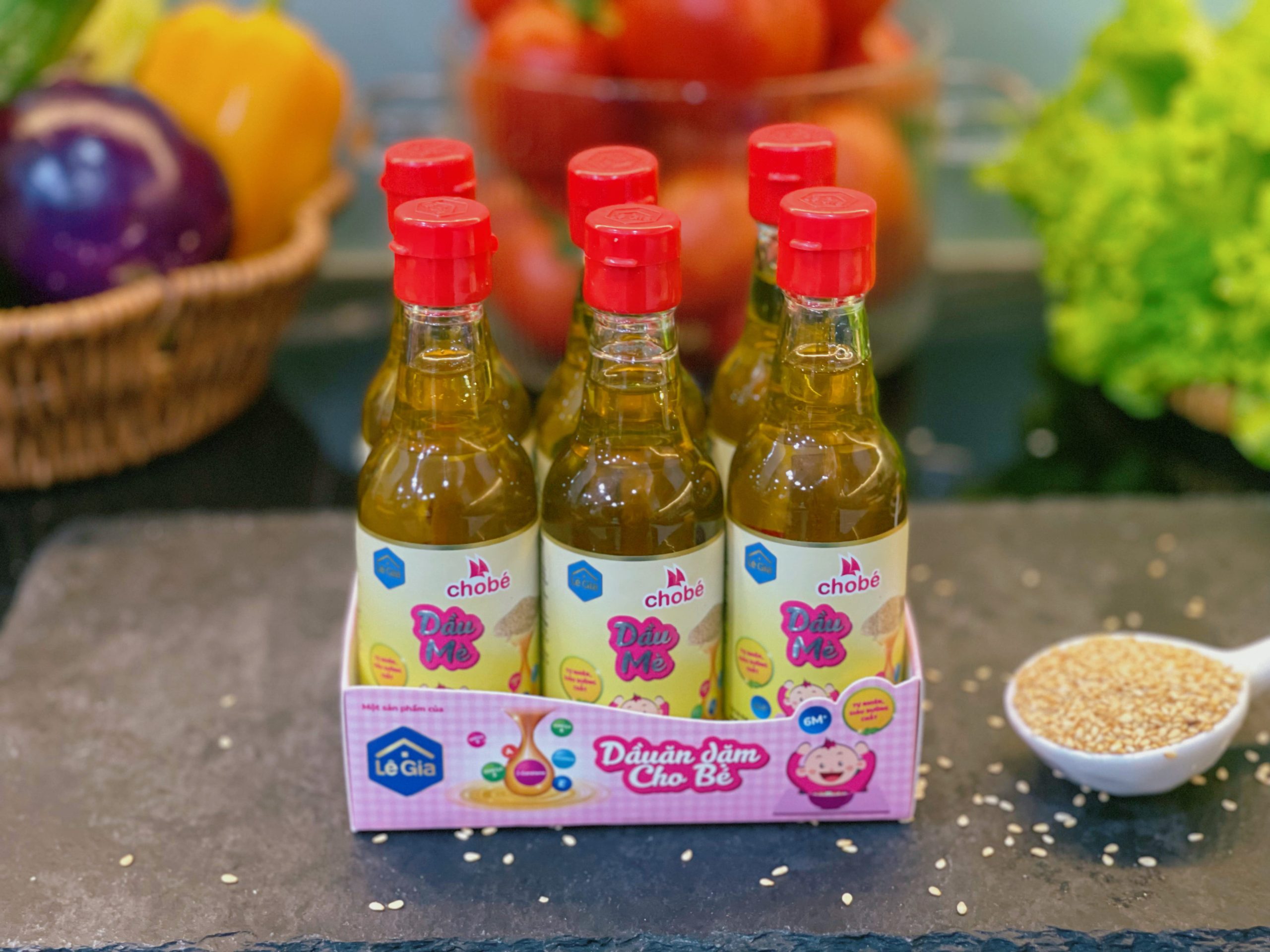 Cách sử dụng dầu mè cho bé ăn dặm